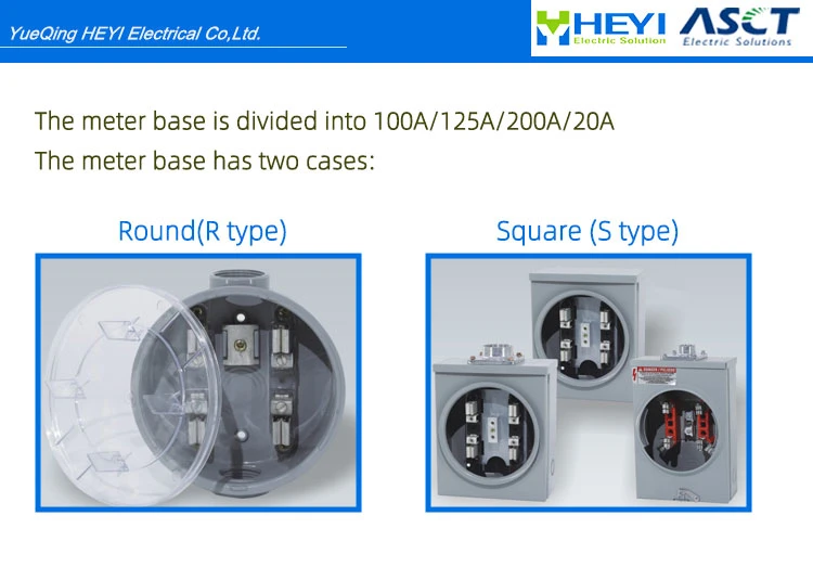 100A 240V Single Phase 3 Wire Meter Socket